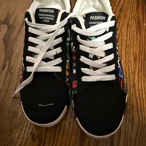 Colorful Geometric Skateboard Shoes